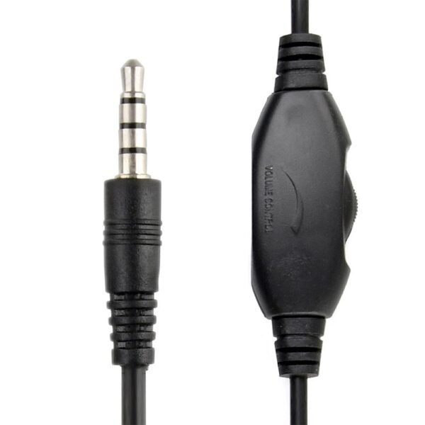 Auscultadores Gembird Stereo MHS-03 3.5MM Branco/Preto c/ Anel Vermelho - Image 5